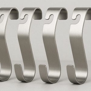 5 Stainless Steel Car Seat Hooks Set of 4 Heavy Duty Metal Headrest Hangers for Grocery Bags Purses and Backpacks Rust Proof Silver